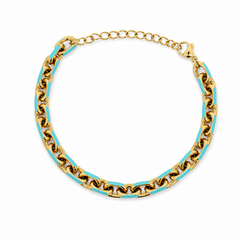 Dainty Enamel Link Bracelet