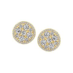 Bold Diamond Circle Stud Earring