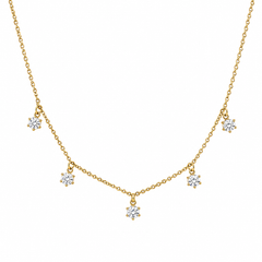 Dainty Five Drop Necklace