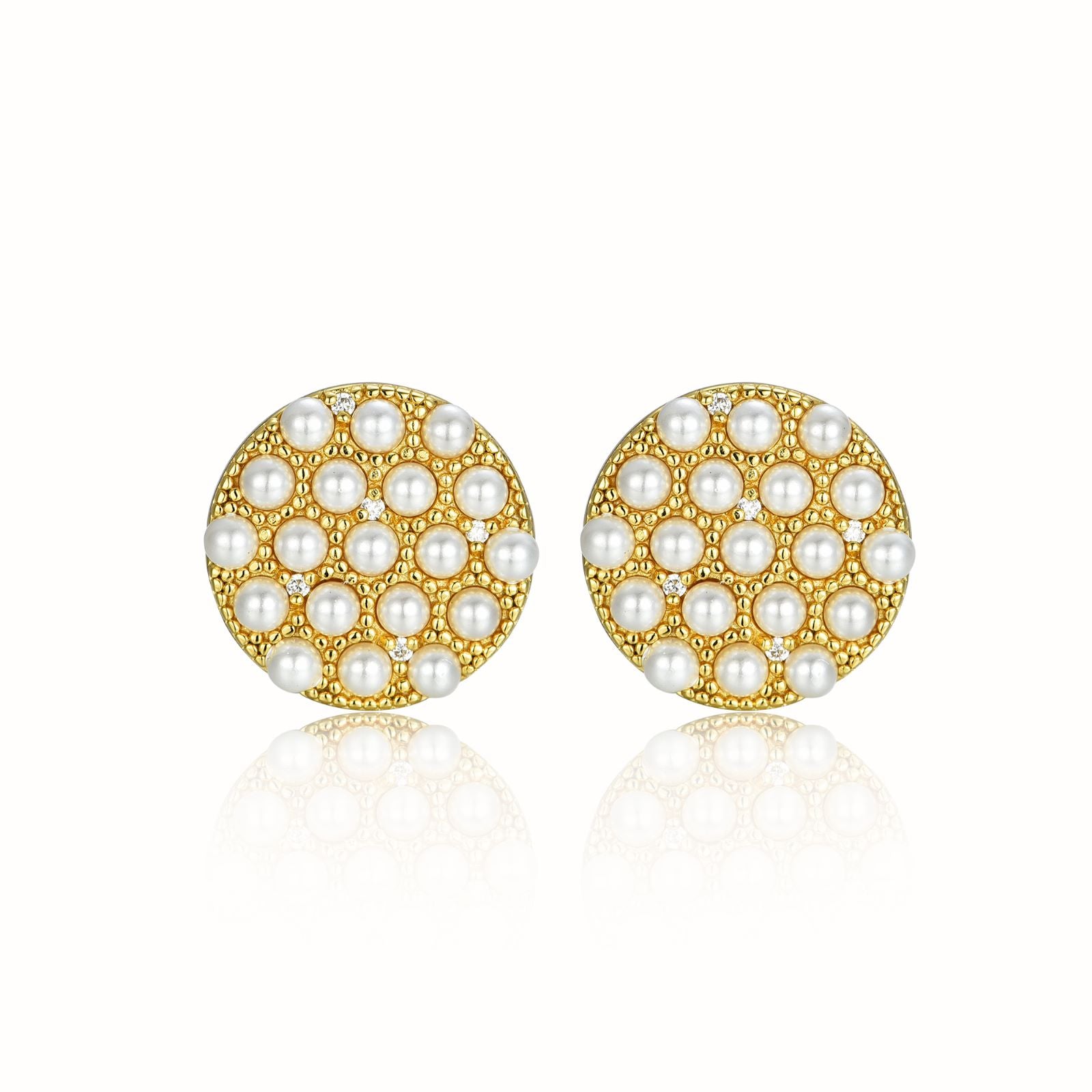 Oversized Gold Pearl Studs