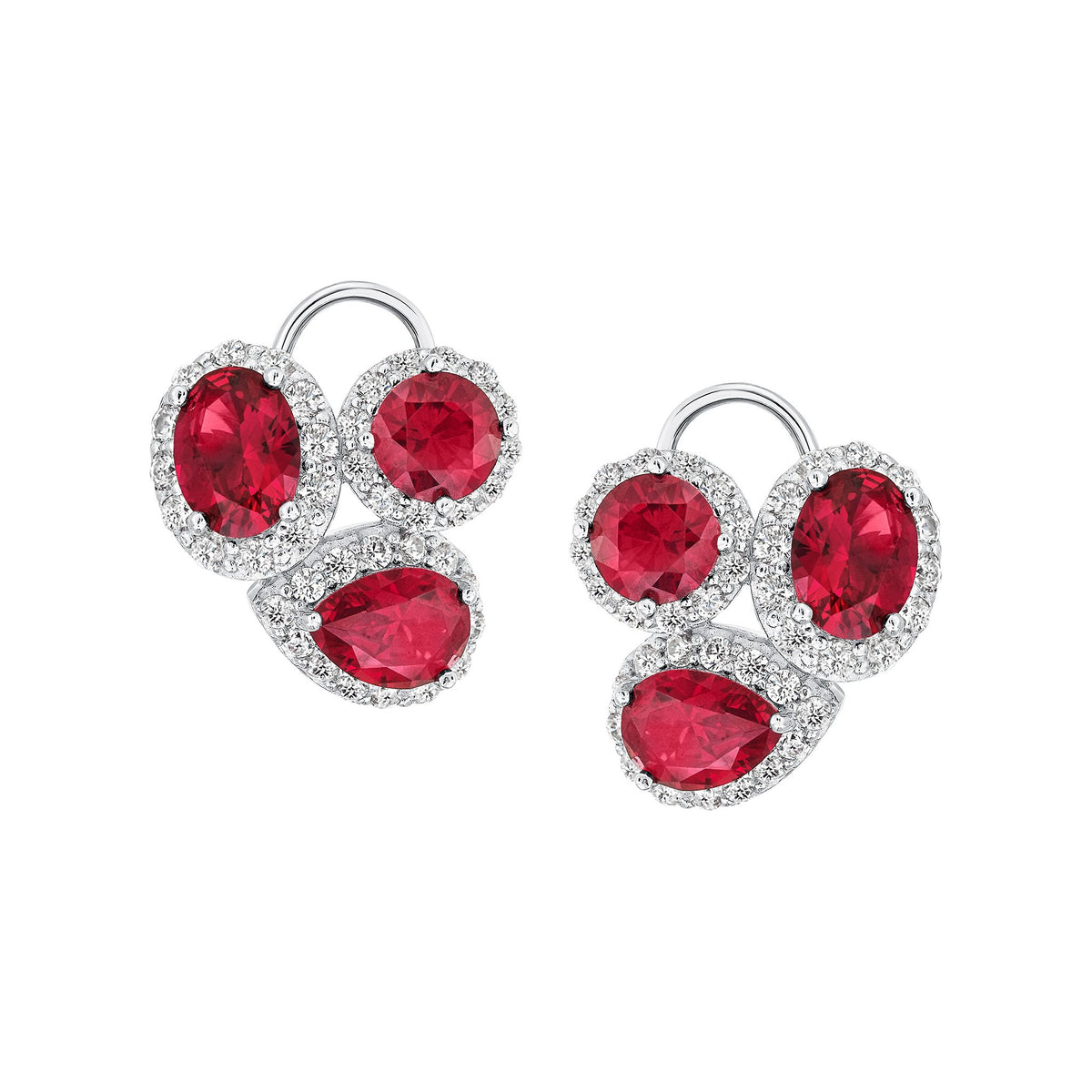 Mixed Shape Trio Stud Earrings