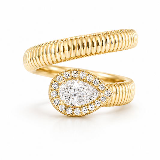 Ribbed Wrap Ring