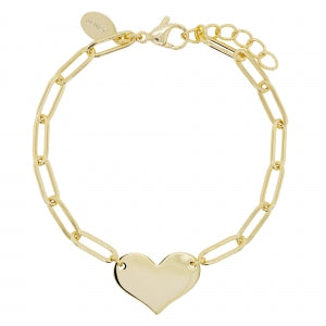 Shiny Heart Link Bracelet