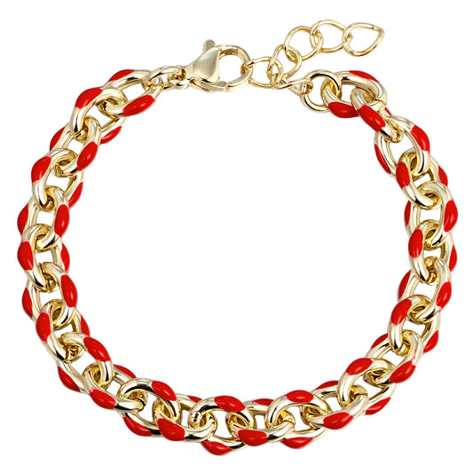 Enamel Link Bracelet