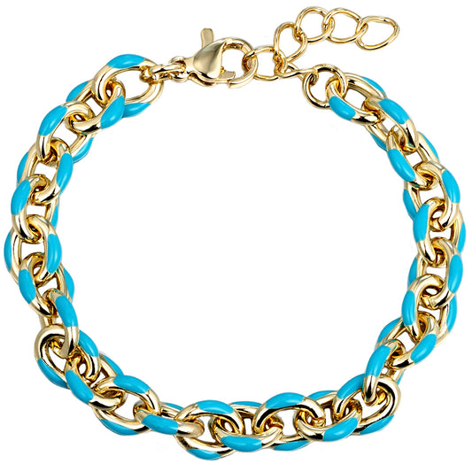 Enamel Link Bracelet