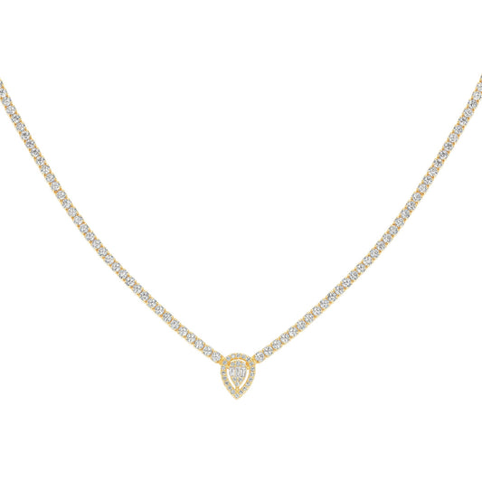 Teardrop Tennis Necklace