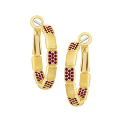 Matte Blocks Huggie Earring