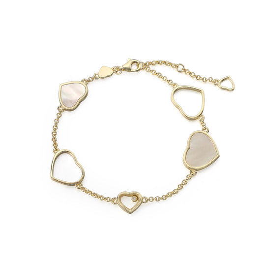 Exquisite Gold Heart Bracelet