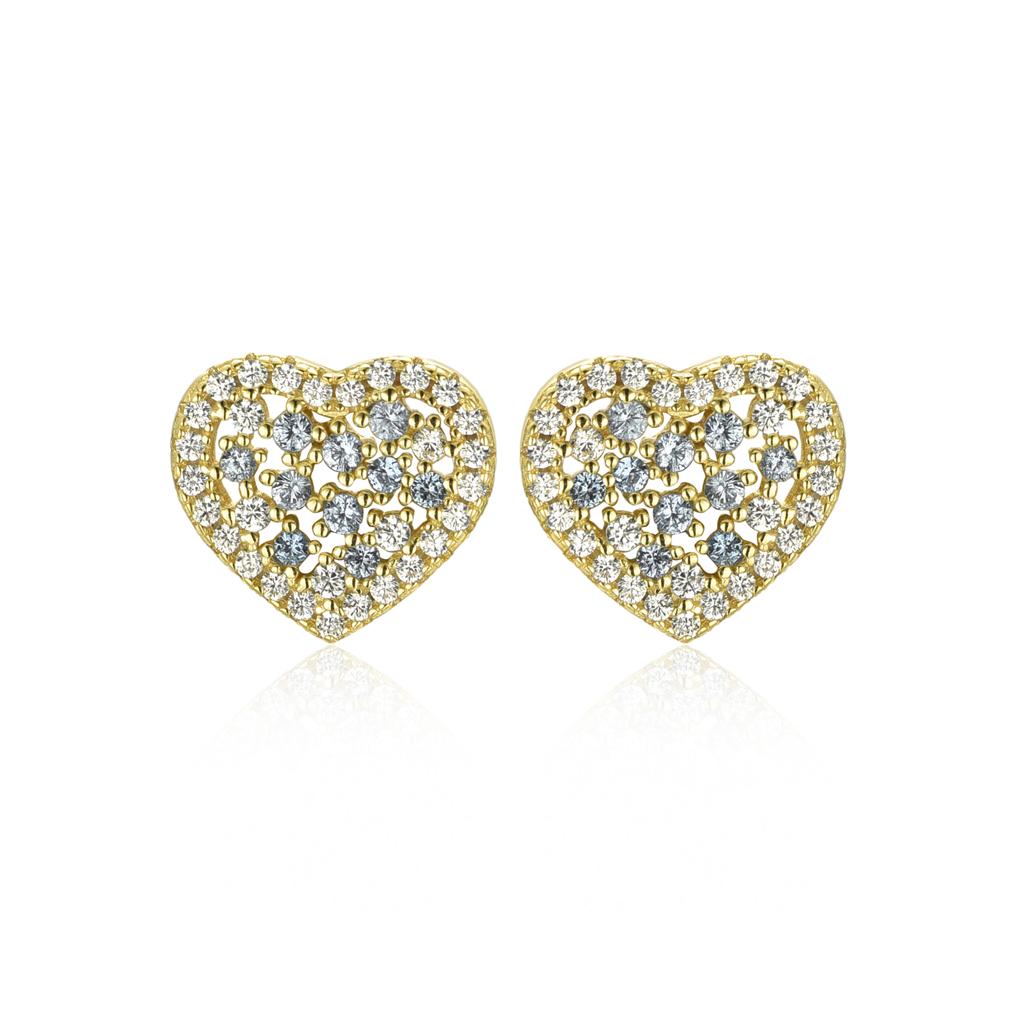 Cluster Filled Heart Studs