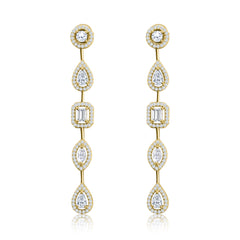 Multi Shape Halo Earring