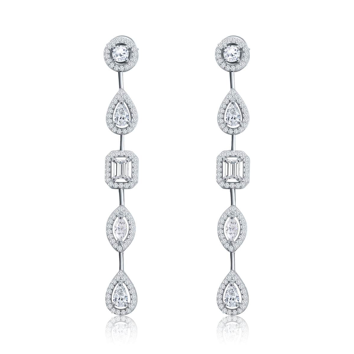 Multi Shape Halo Earring