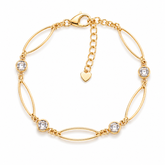 Dainty Long Bezel Bracelet