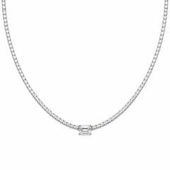 Rectangle Tennis Necklace
