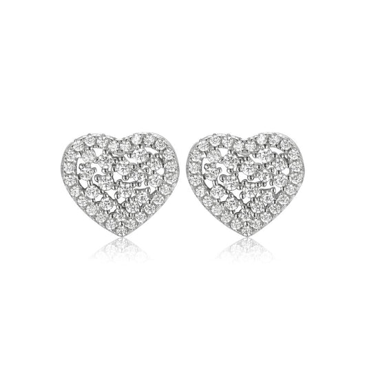 Cluster Filled Heart Studs