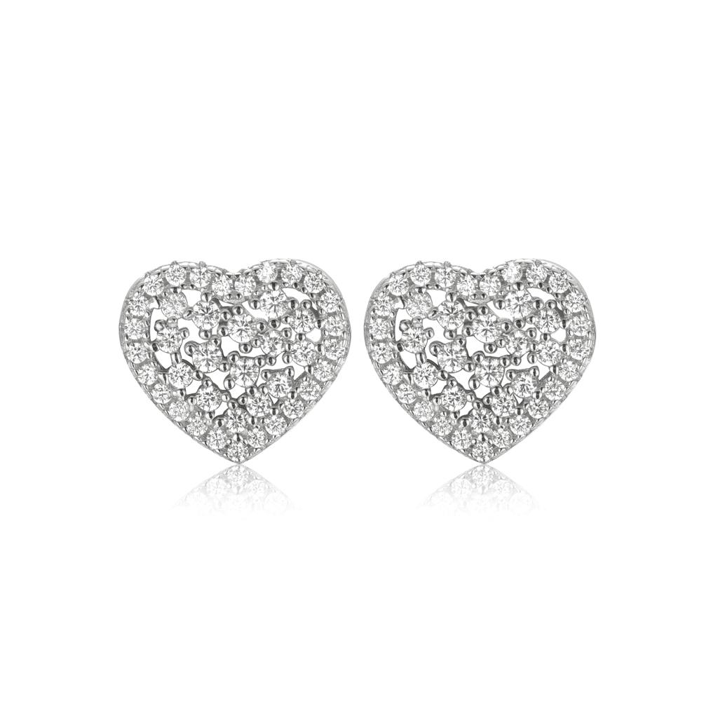 Cluster Filled Heart Studs