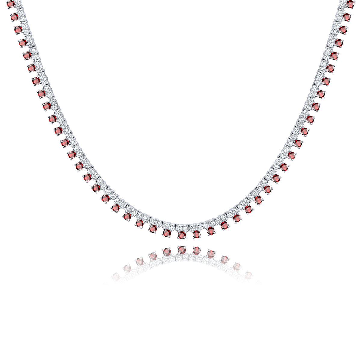 Dotted Colored Tennis Necklace