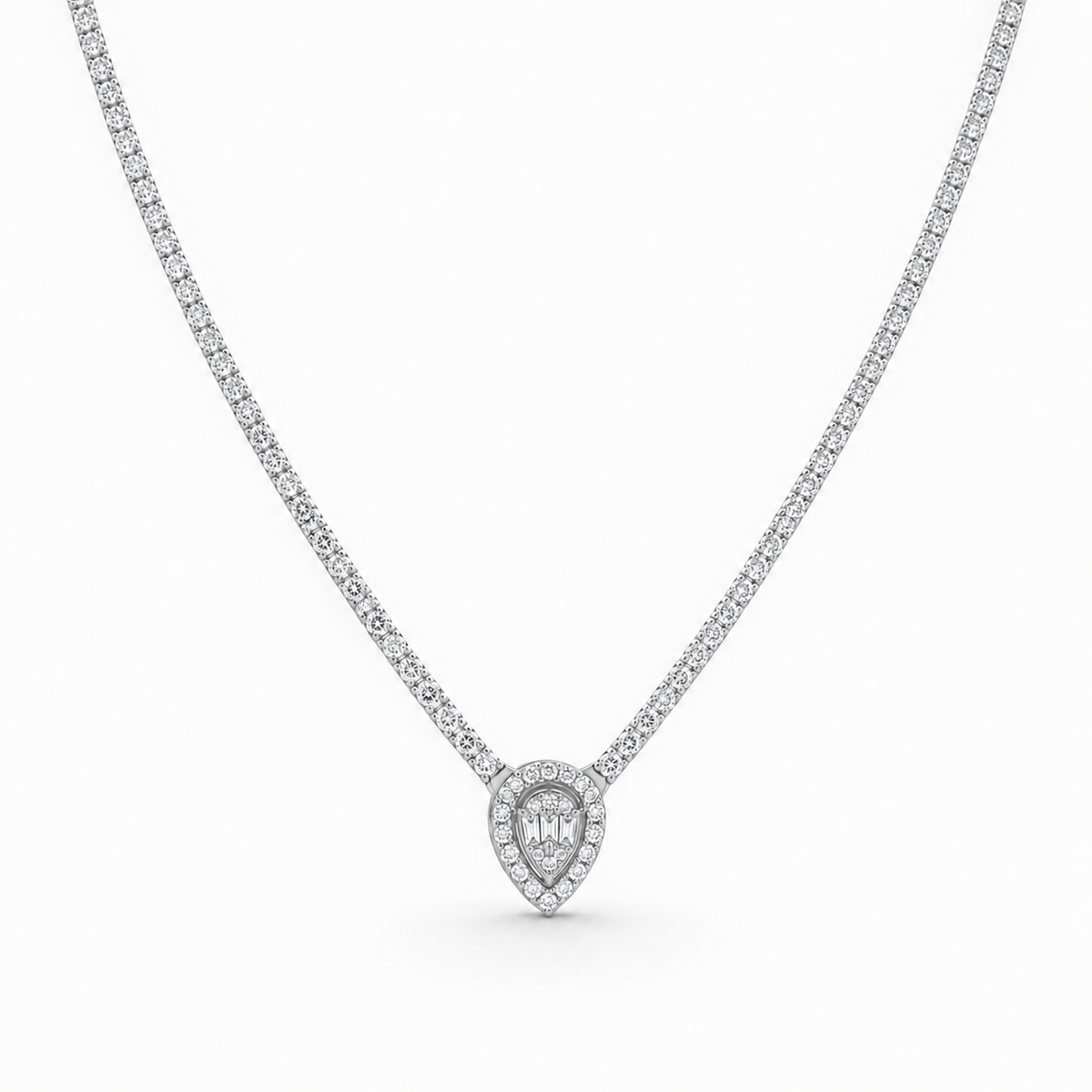 Teardrop Tennis Necklace
