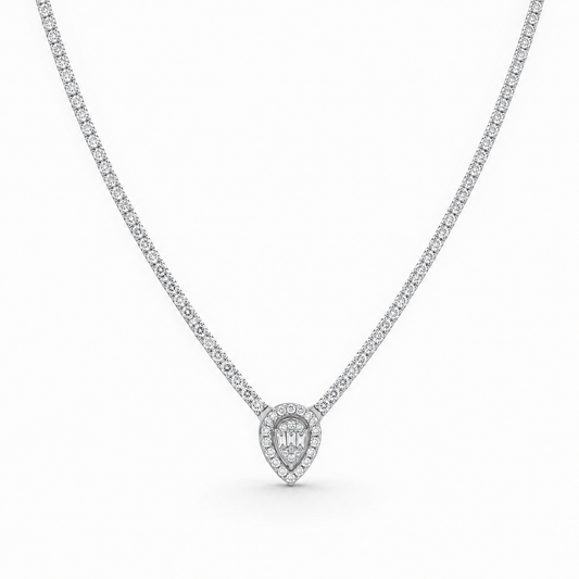Teardrop Tennis Necklace