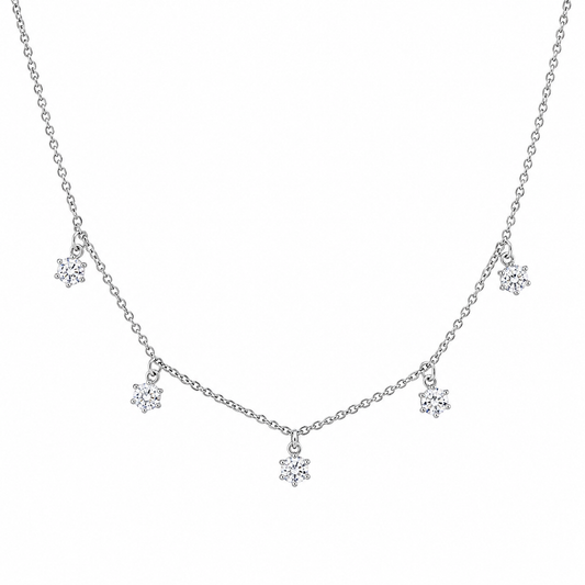 Dainty Five Drop Necklace