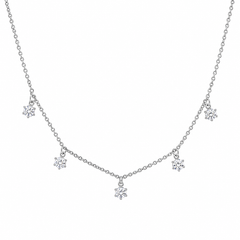 Dainty Five Drop Necklace