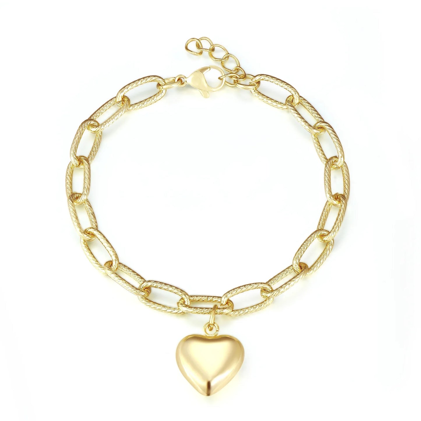 Gold Charm Heart Bracelet