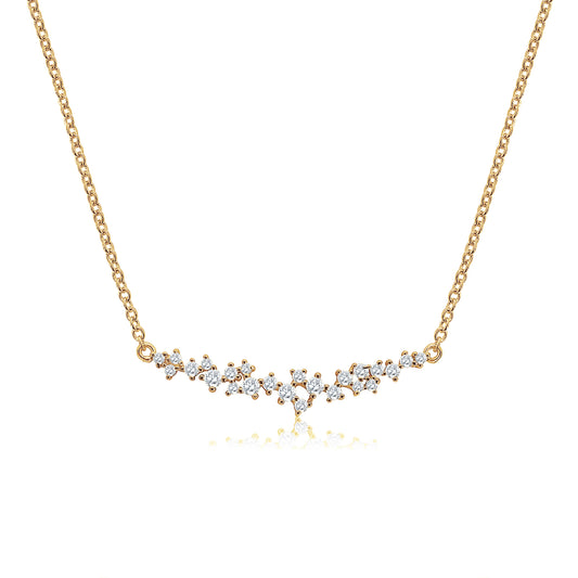 Dainty Cluster Bar Necklace