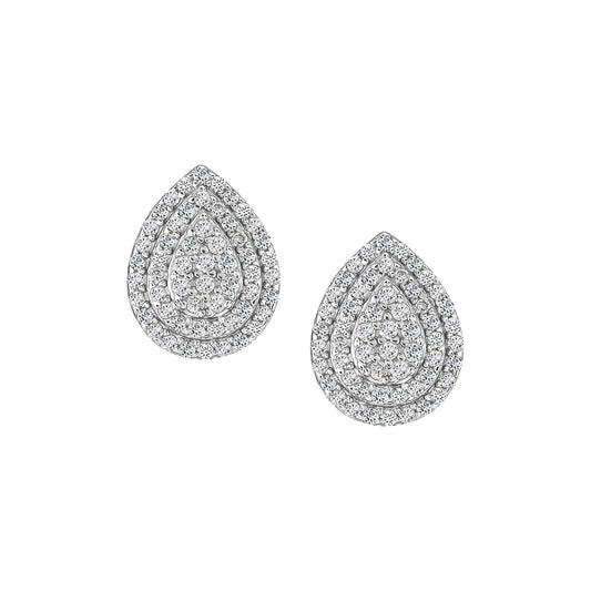 Pave teardrop earrings