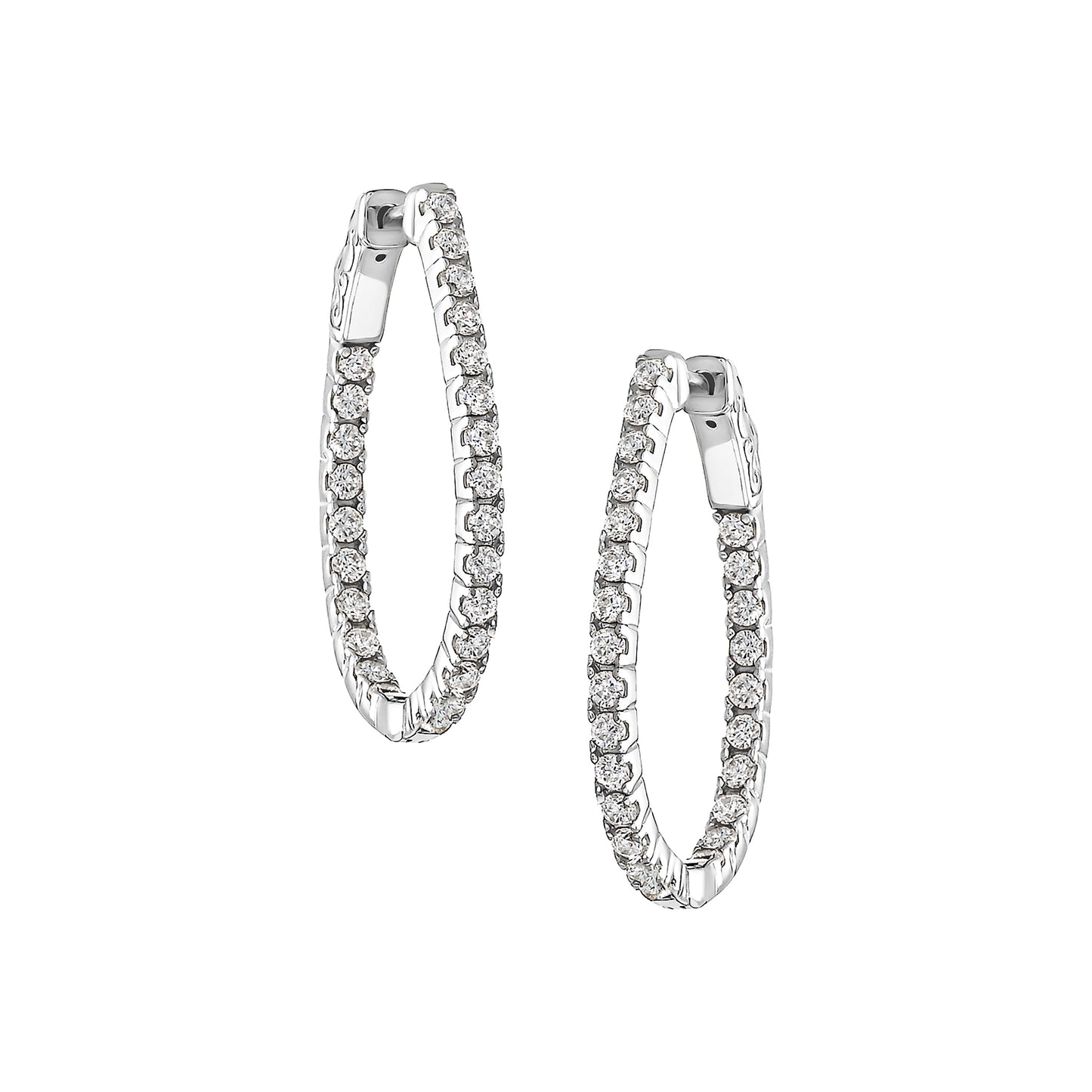 Oval Teardrop Hoops