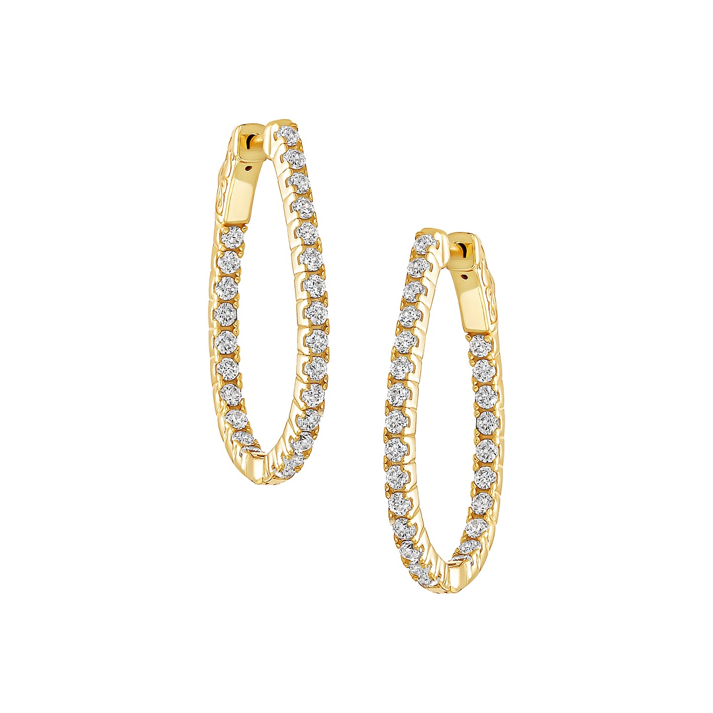 Oval Teardrop Hoops