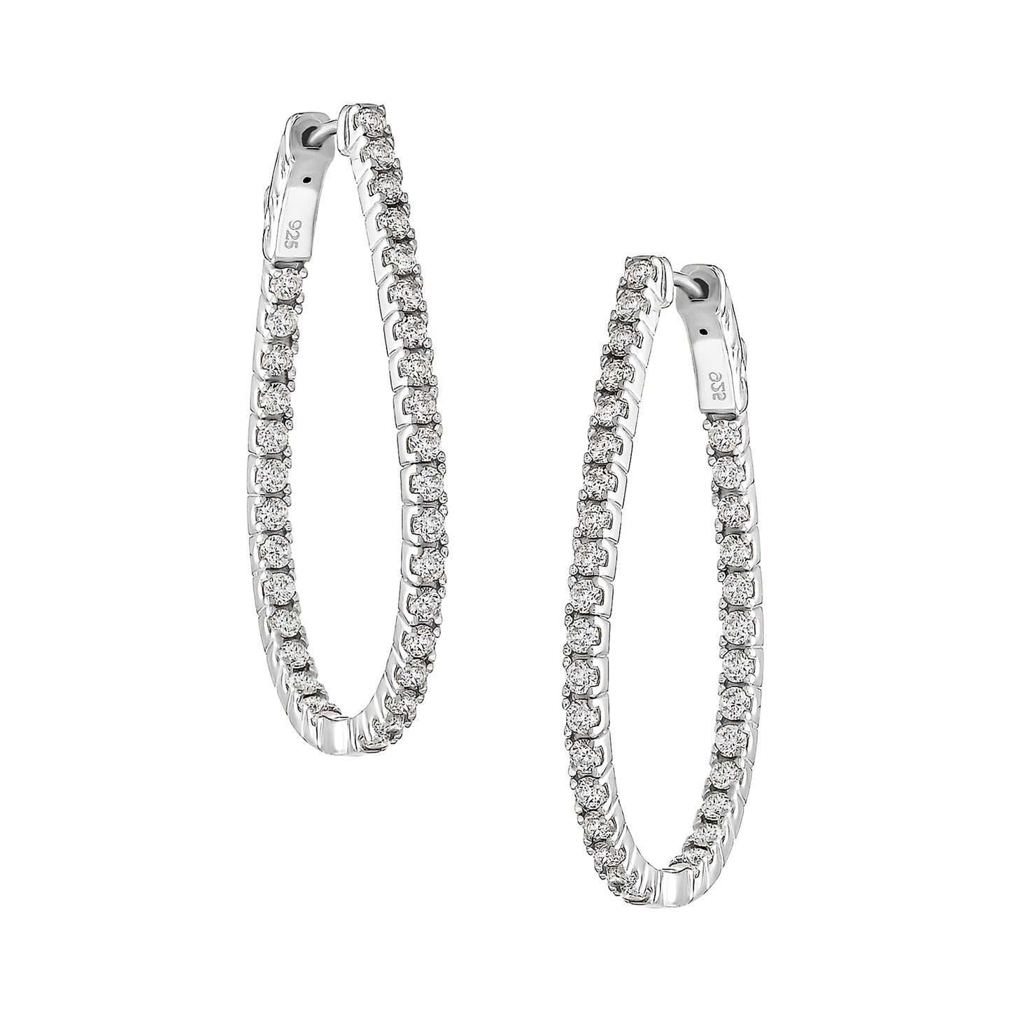 Oval Teardrop Hoops