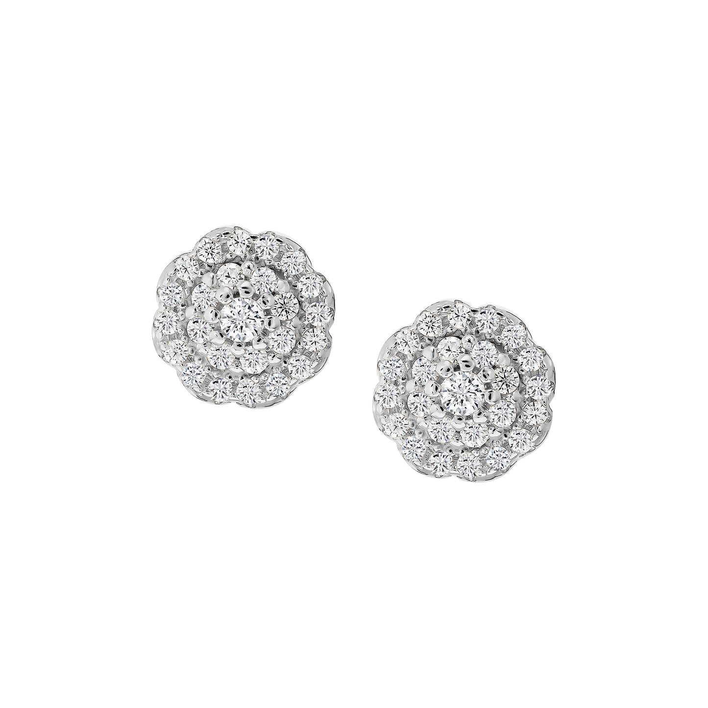 Pave Cluster Studs