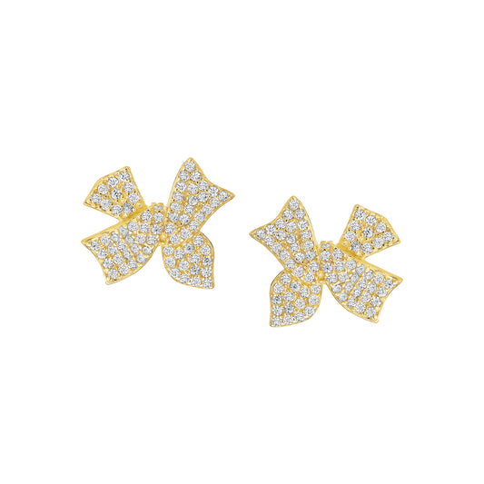 Pave Bowtie Studs