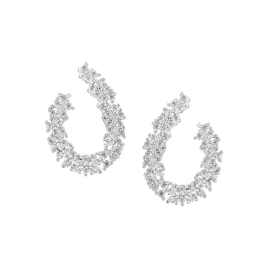 Cluster Open J Earrings