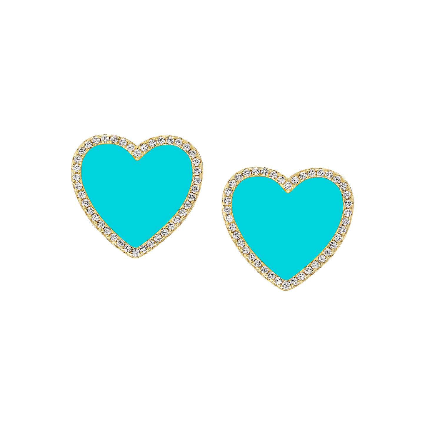 Large Perfect Heart Studs