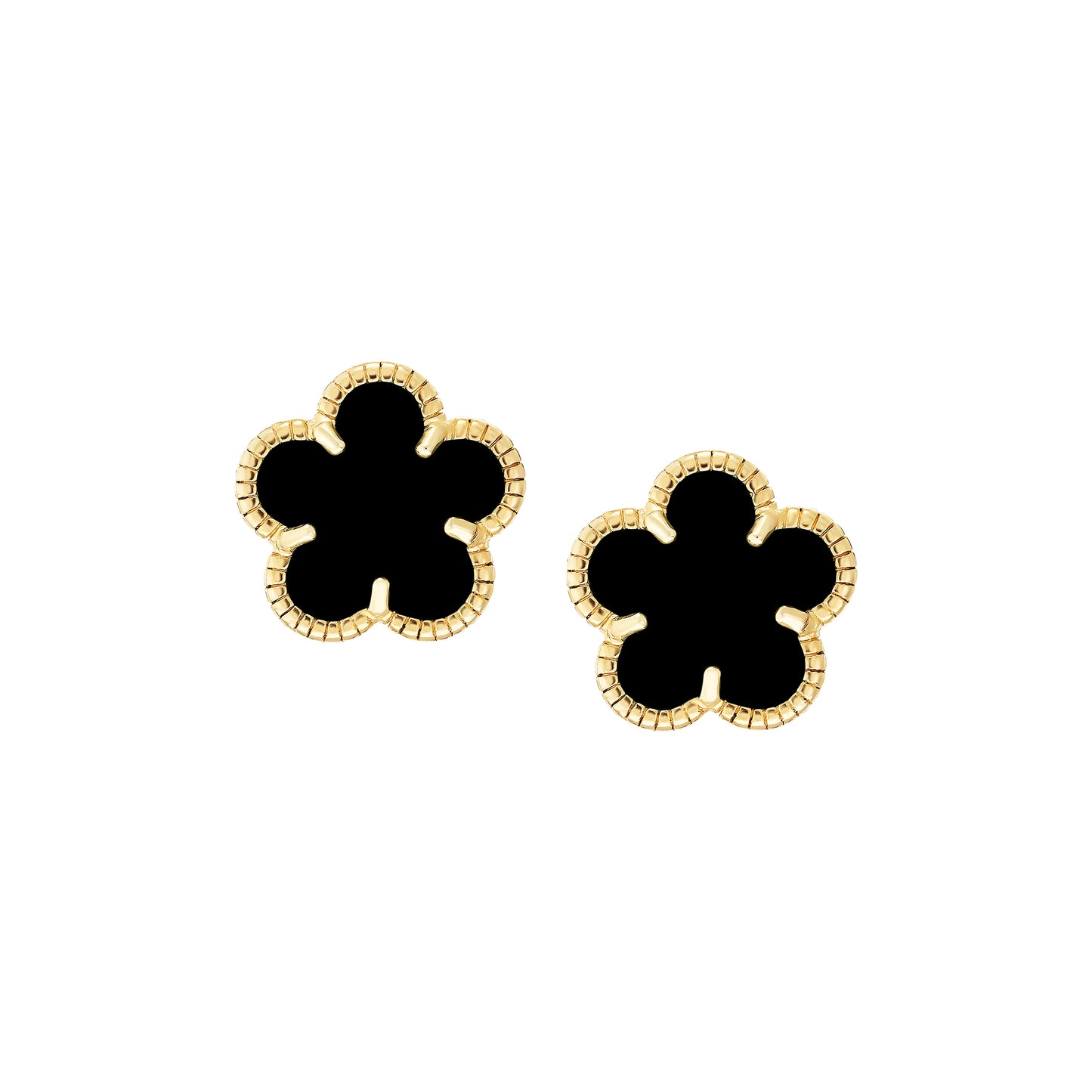 Classic Floral Stone Studs