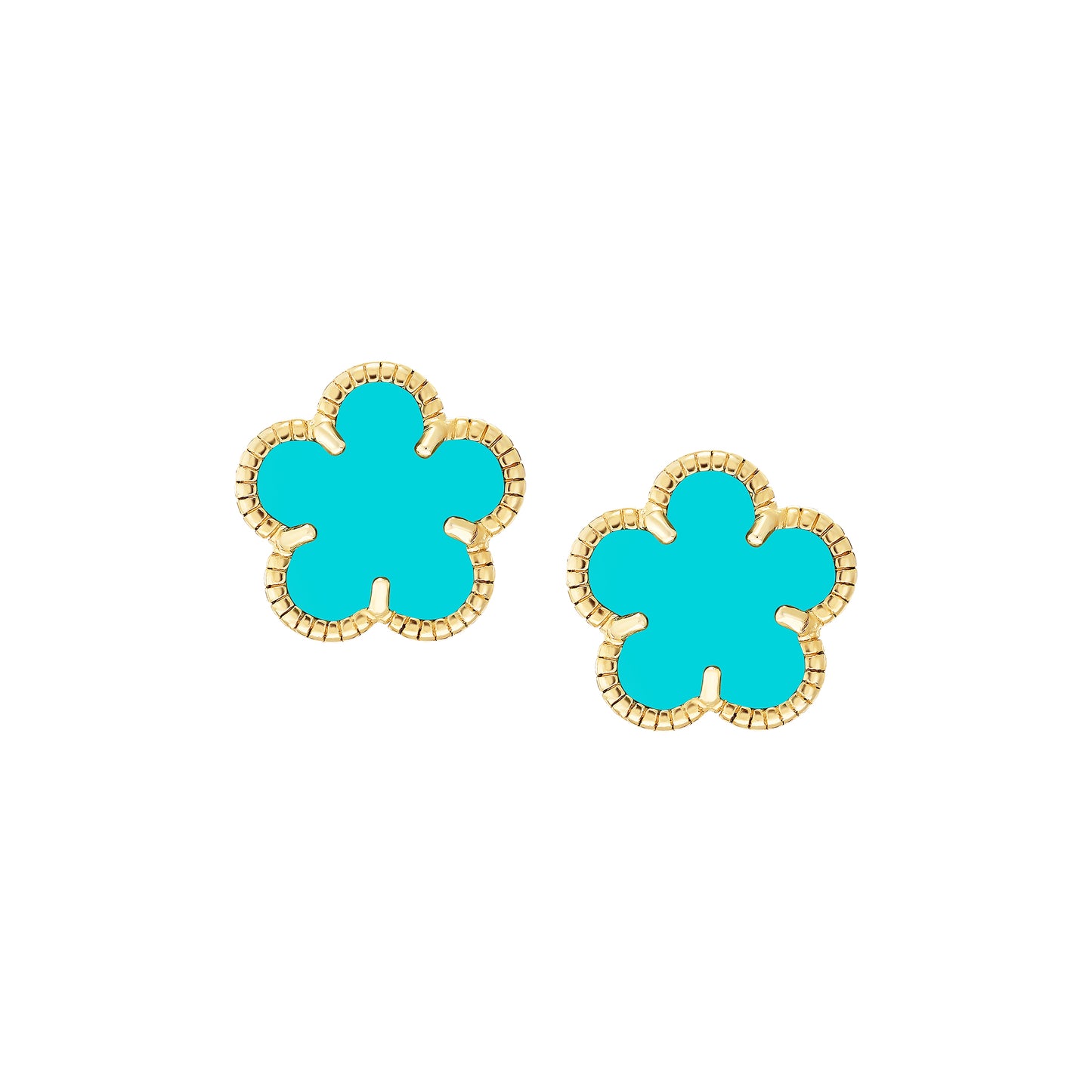 Classic Floral Stone Studs