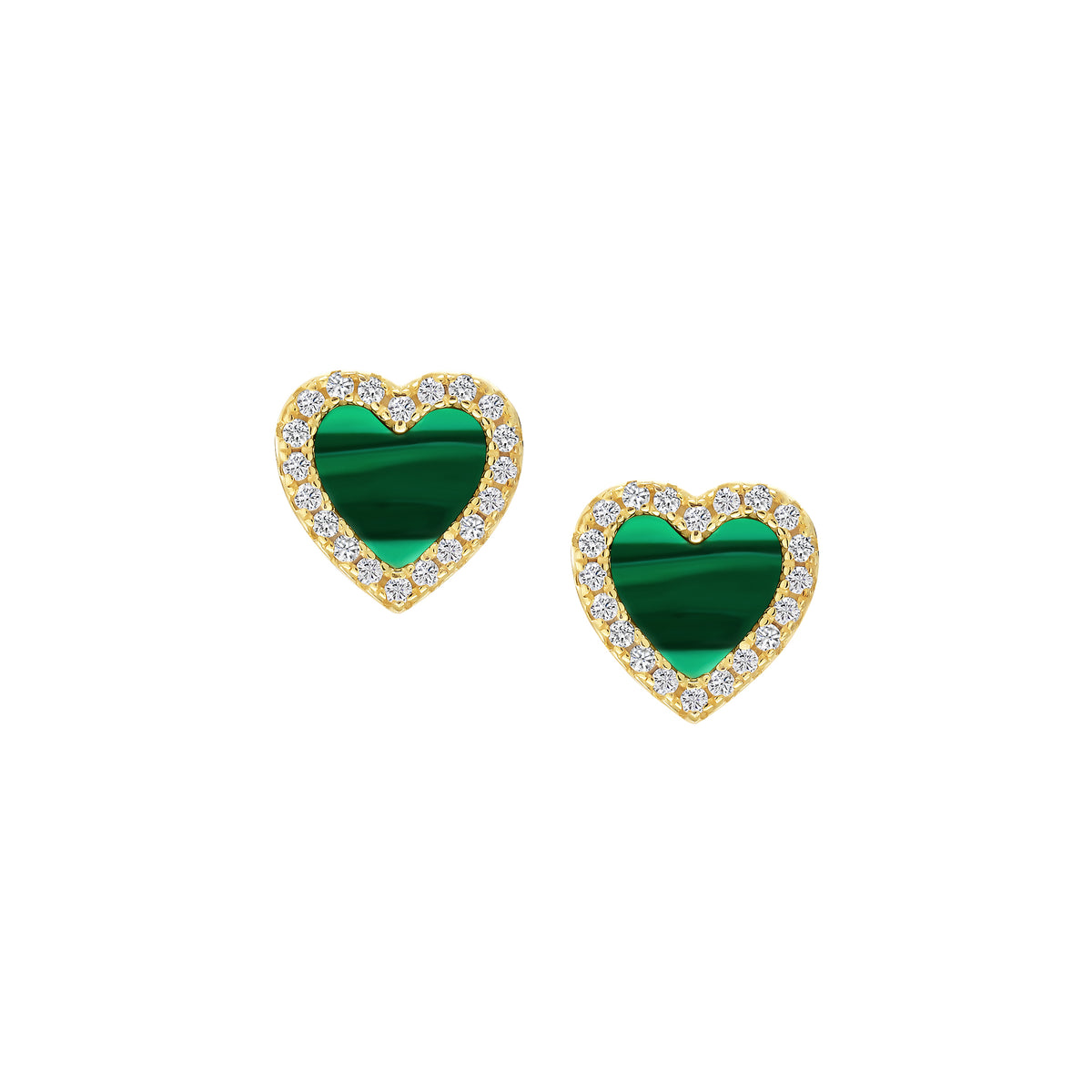 Heart Halo Stud Earrings
