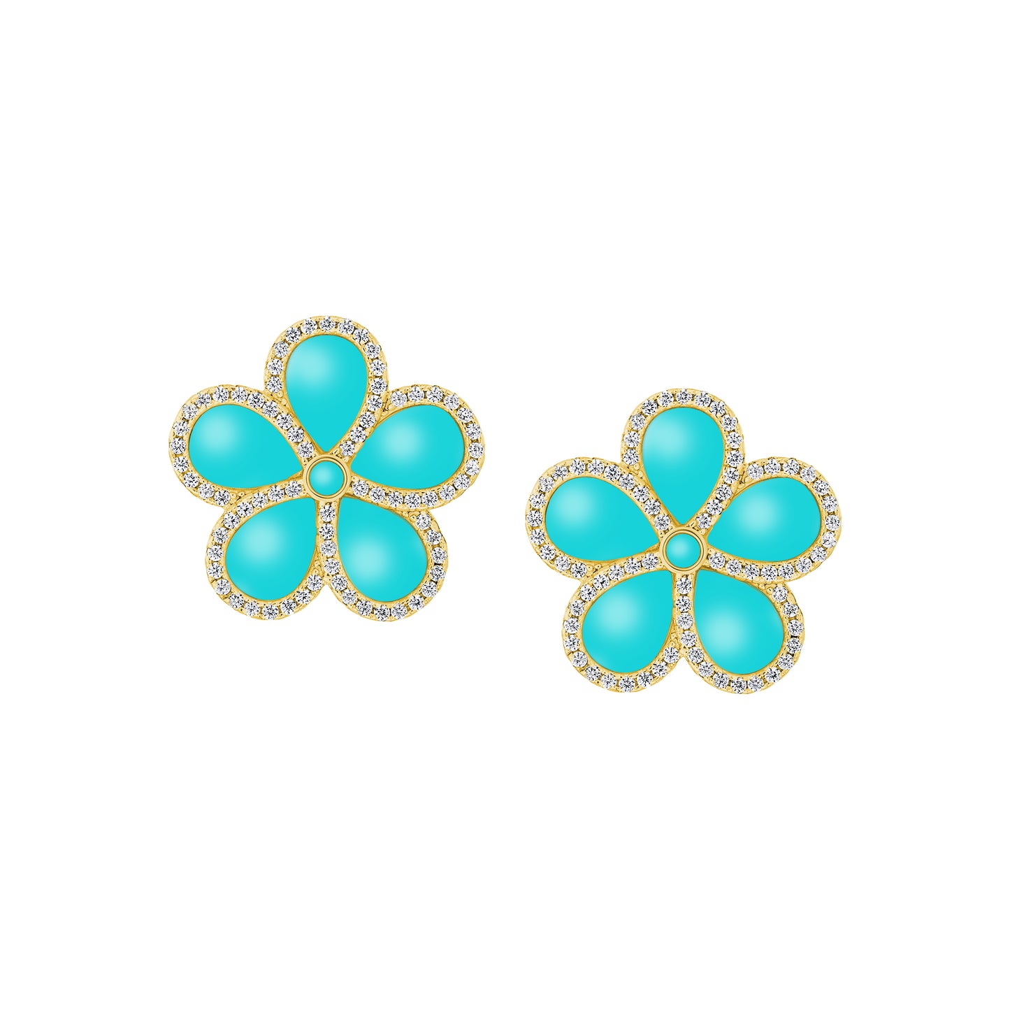 Unique Floral Statement Stud