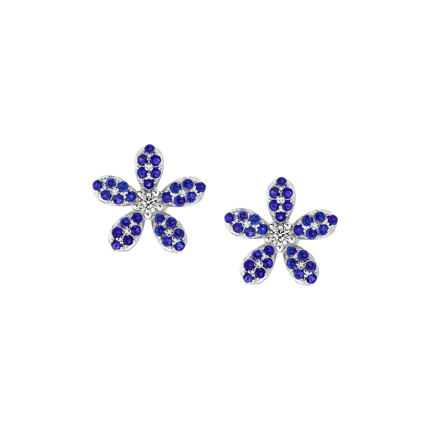 Dotted Floral Colored Studs