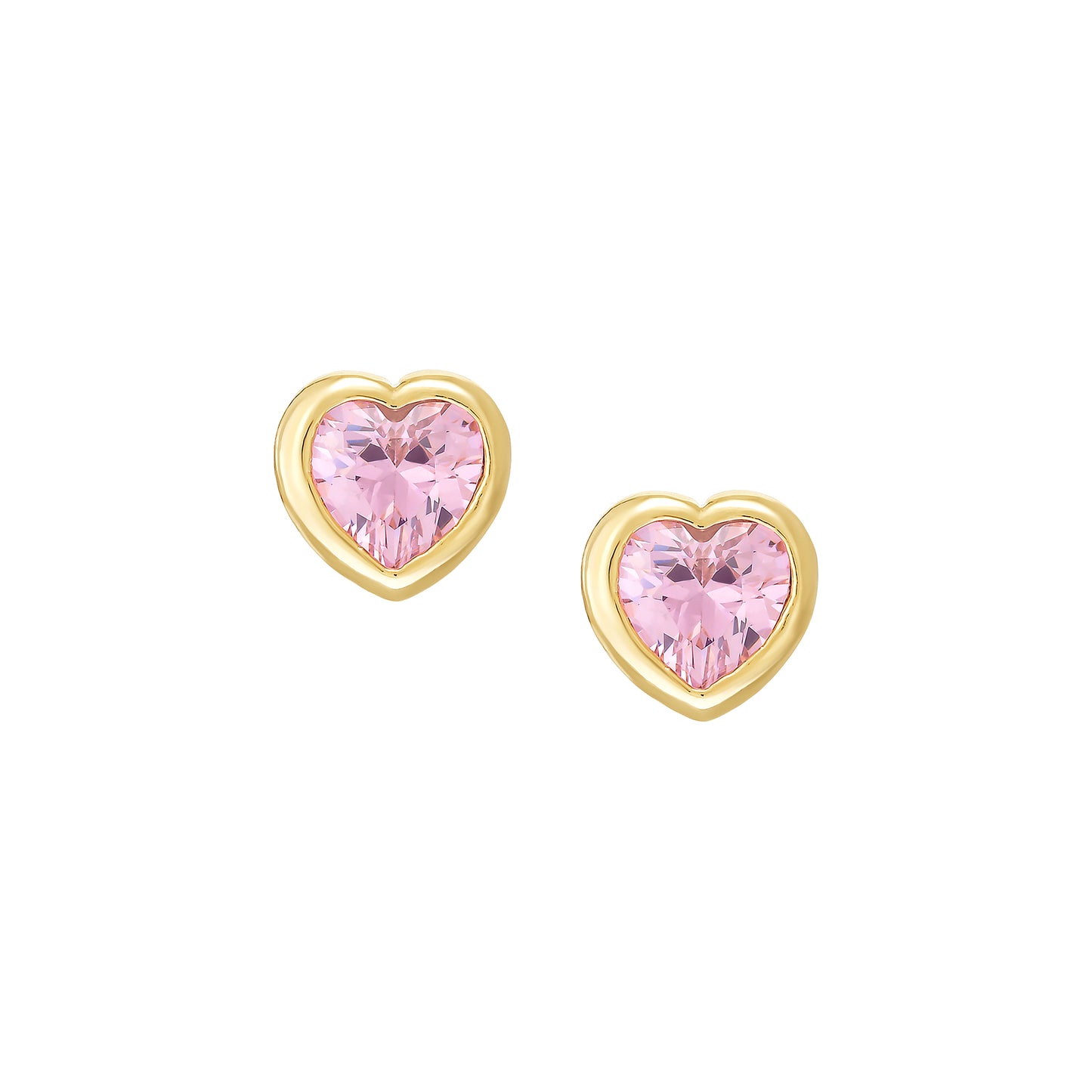 Exquisite Colored Heart Studs