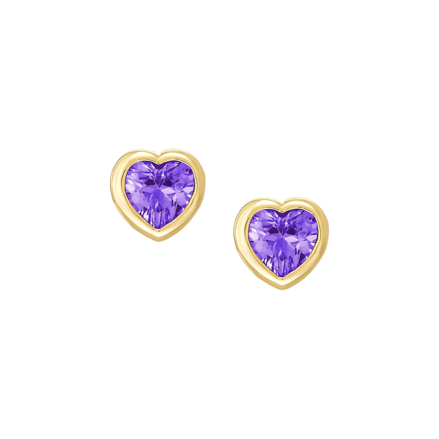 Exquisite Colored Heart Studs