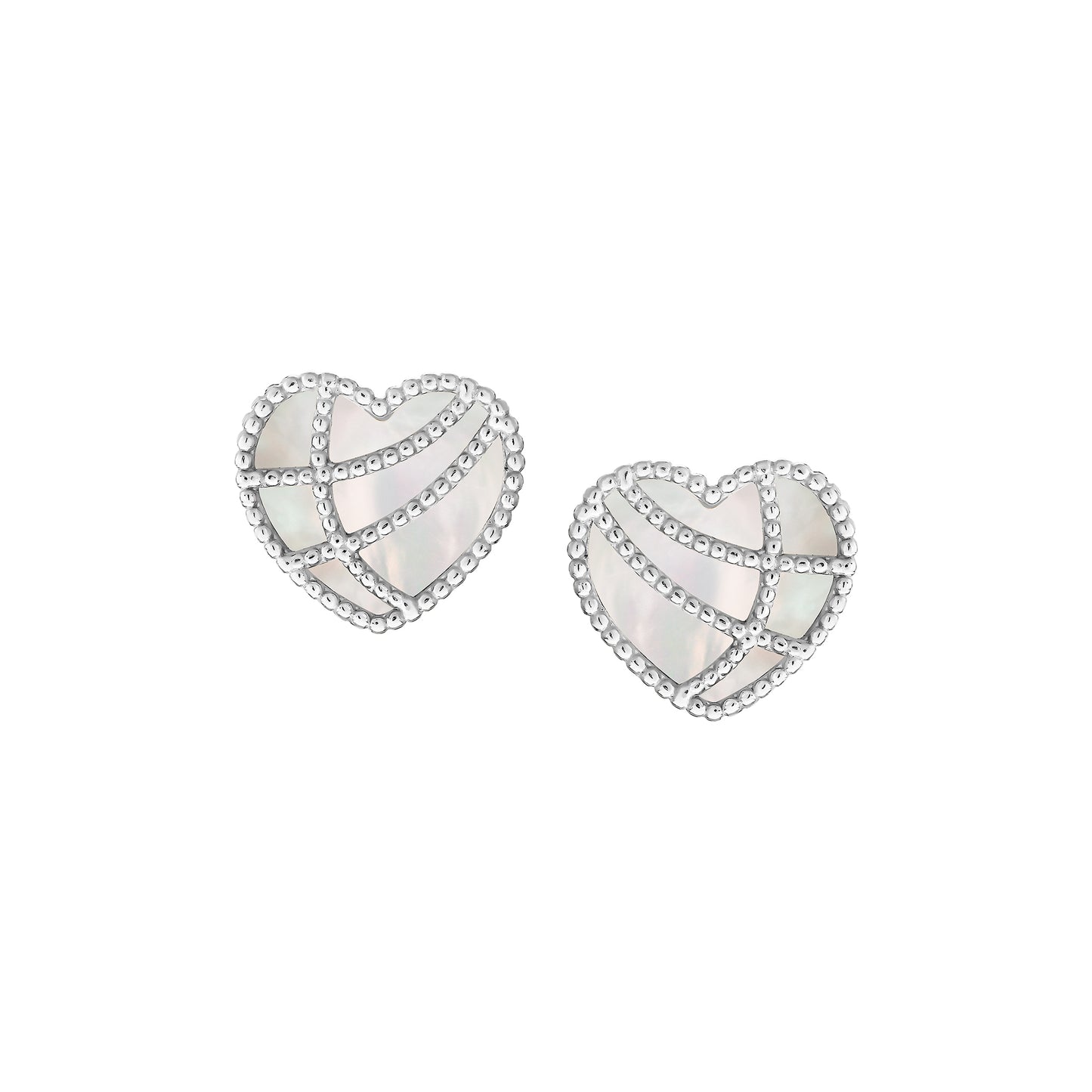 Lined Heart Studs