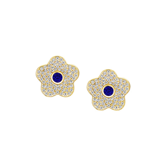 Classic Pave Floral Studs