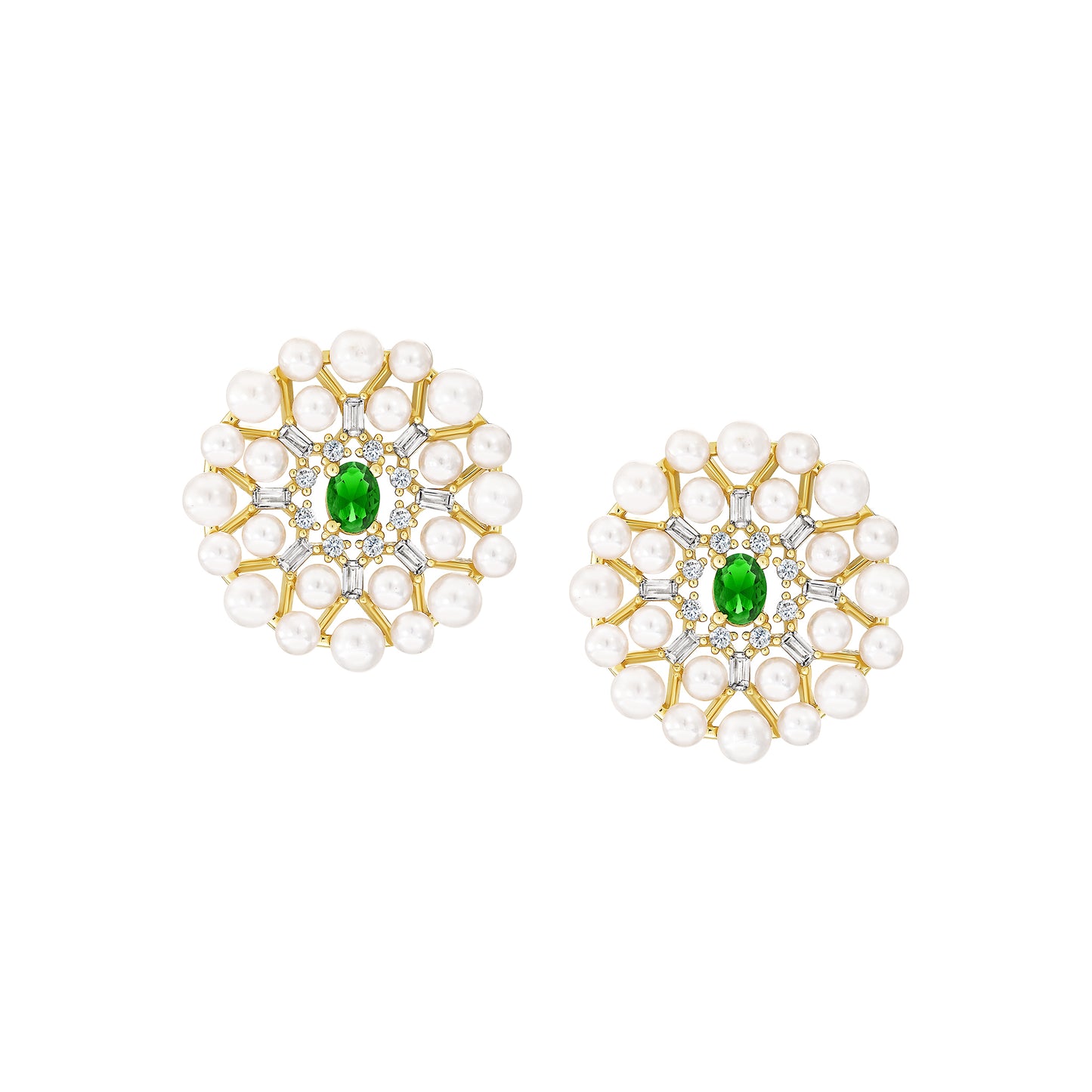 Pop Of Color Pearl Studs