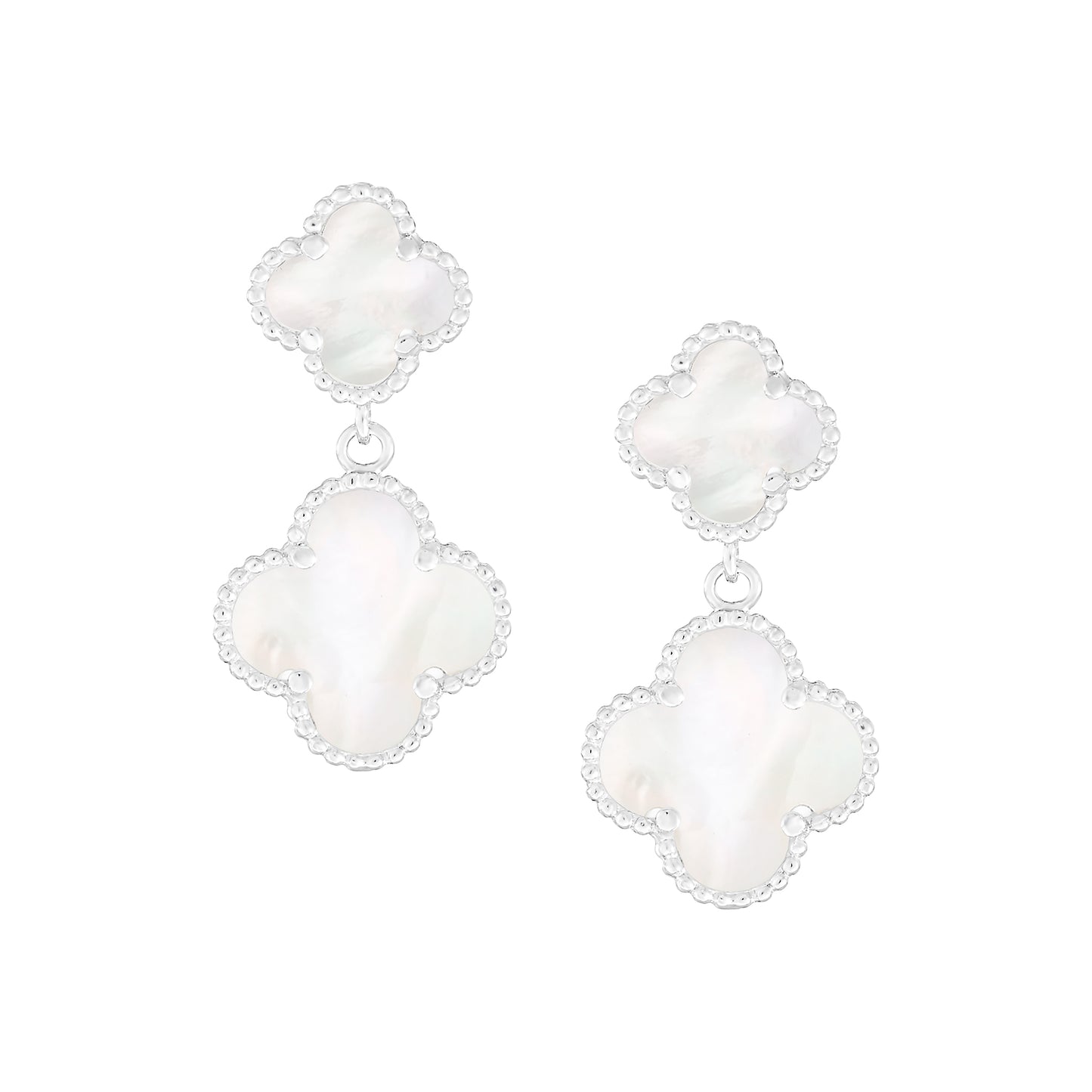 Double Lever Back Clover Earrings