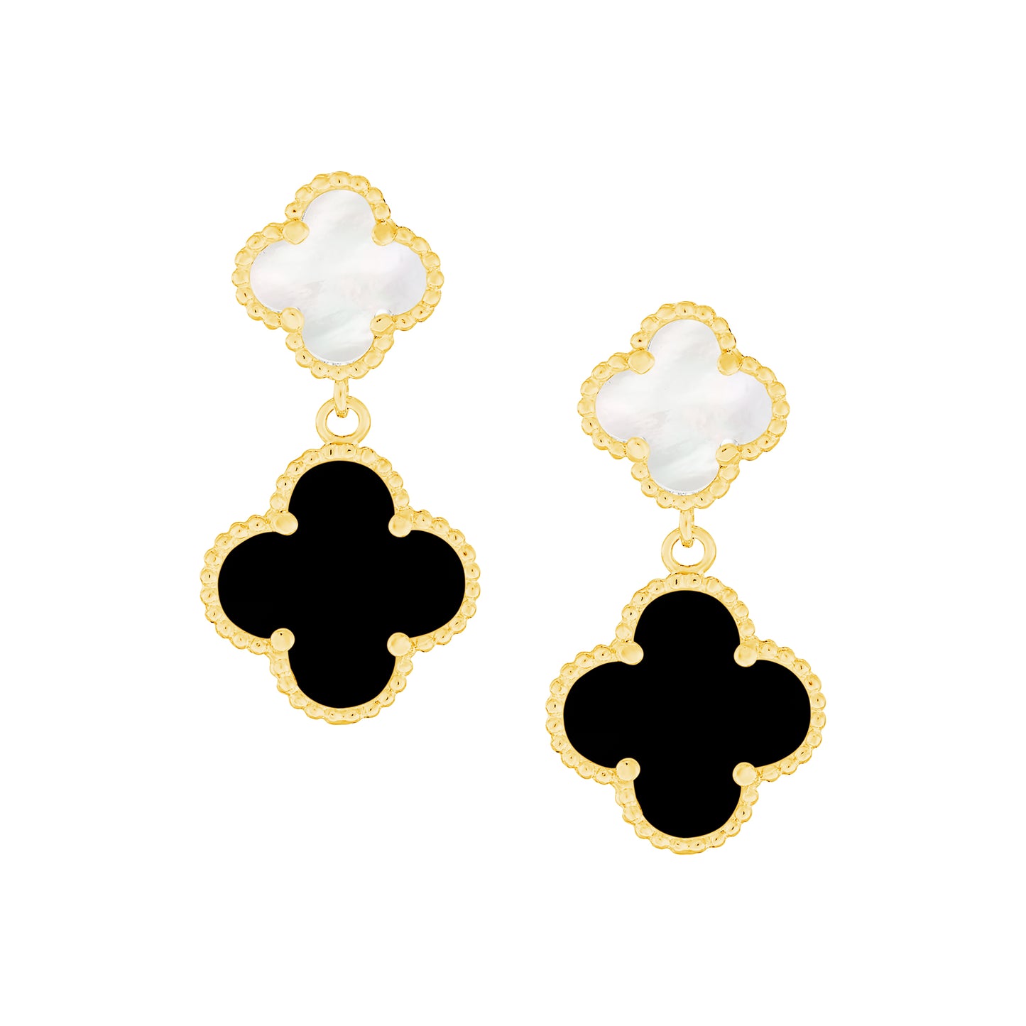 Double Lever Back Clover Earrings