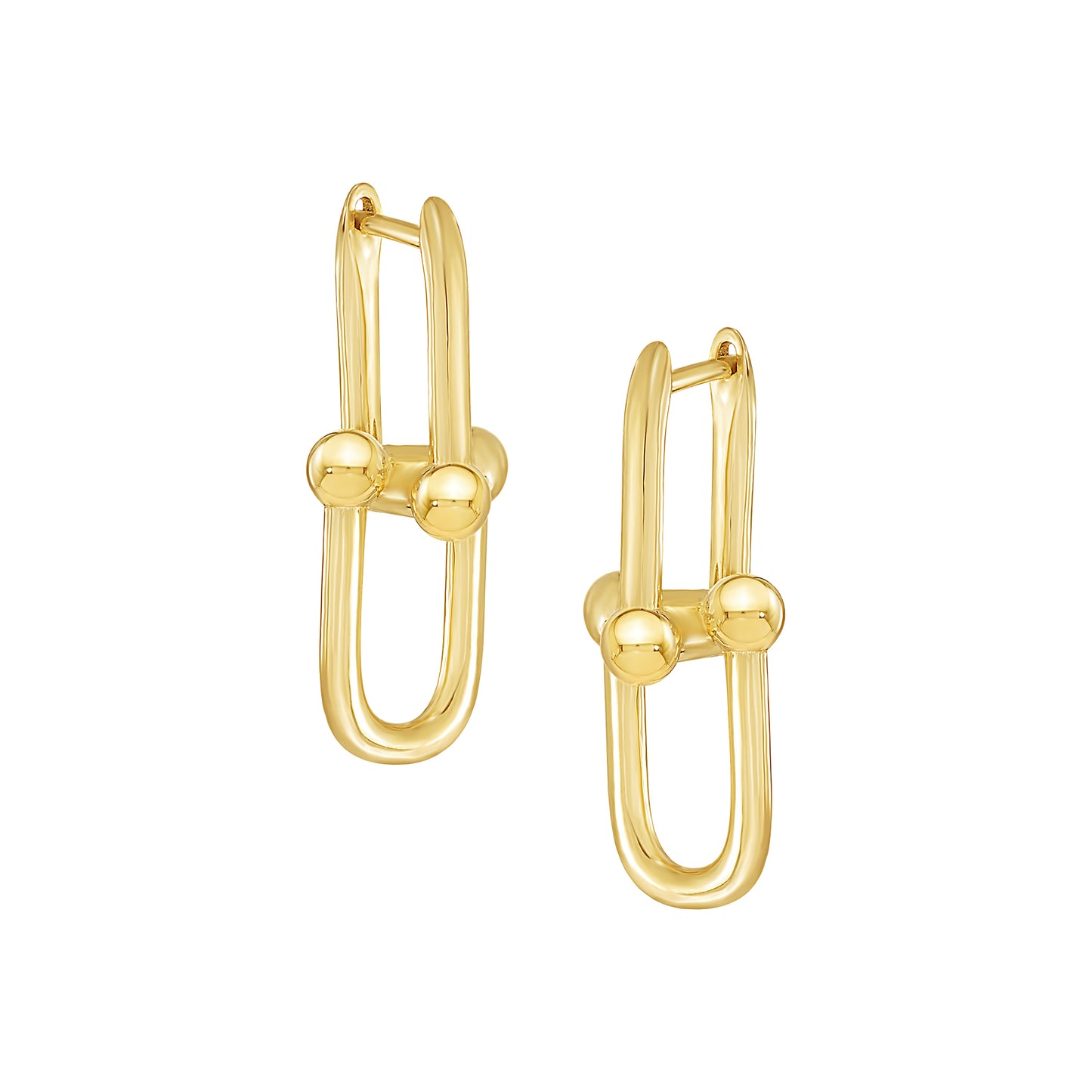 Intertwined Link Hoop Earrings