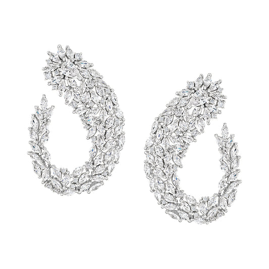 Statement J Hoop Earrings