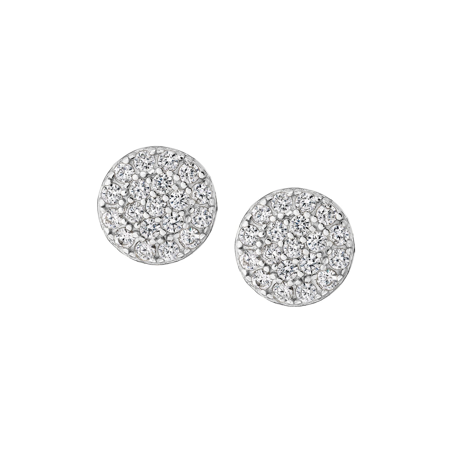 Small Pave Disc Studs