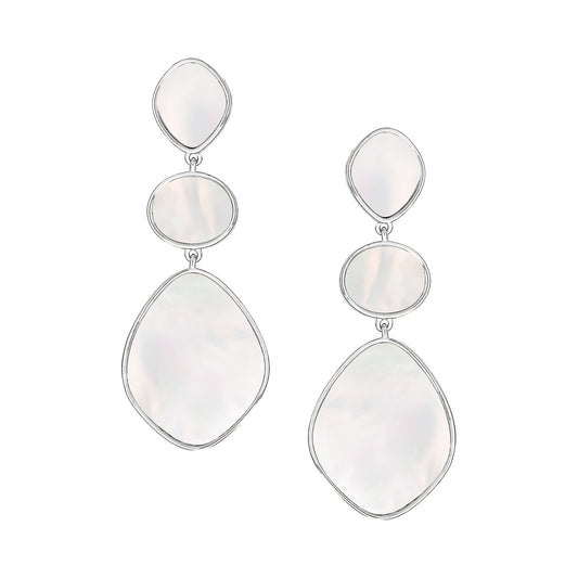 Three-Tier Statement Drop Earrings